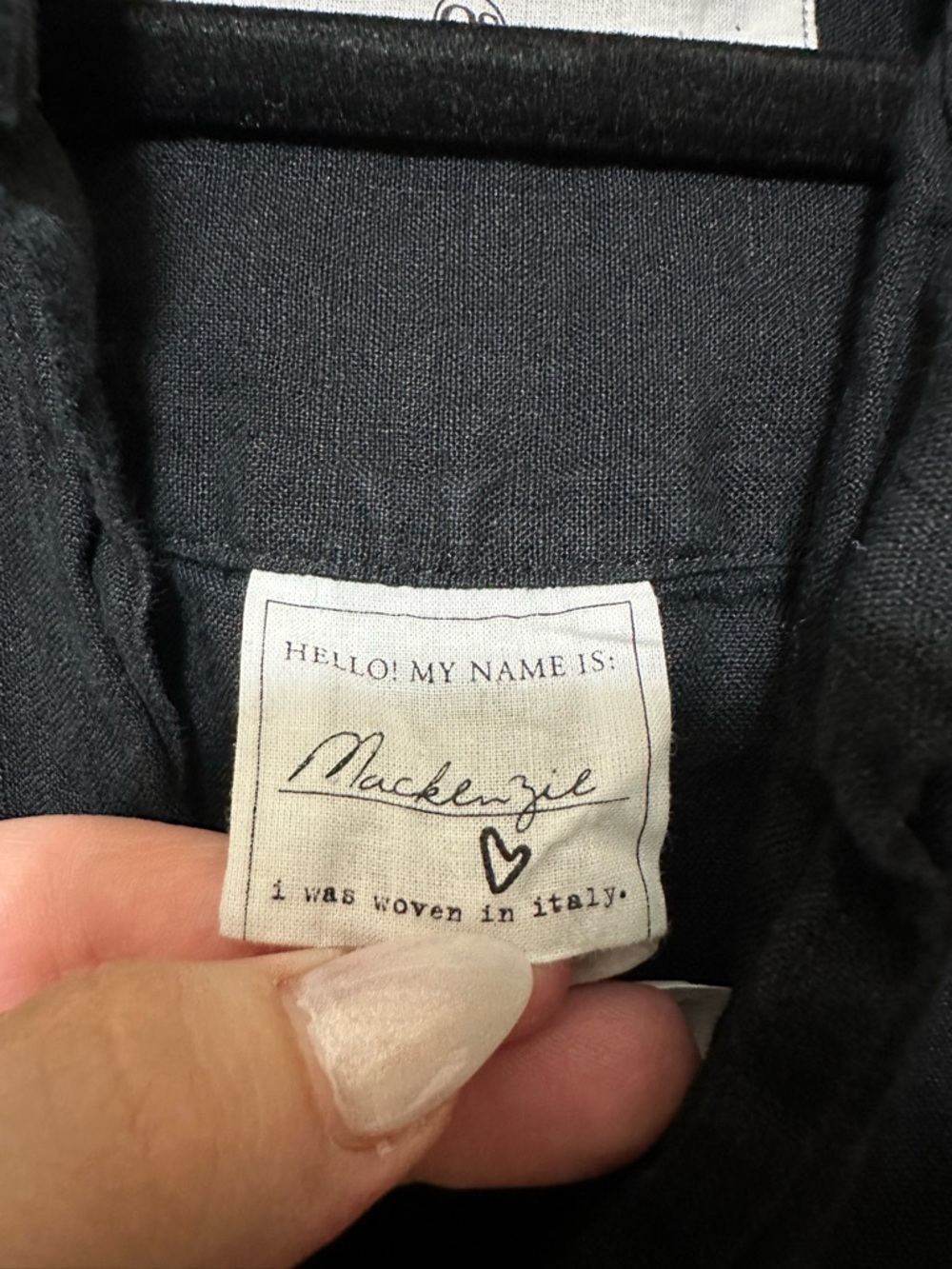 Frank & Eileen Linen Mackenzie Button Up Shirt OS Oversized Women Black - Picture 7 of 11